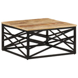 vidaXL Salontafel 68x68x35 cm massief mangohout