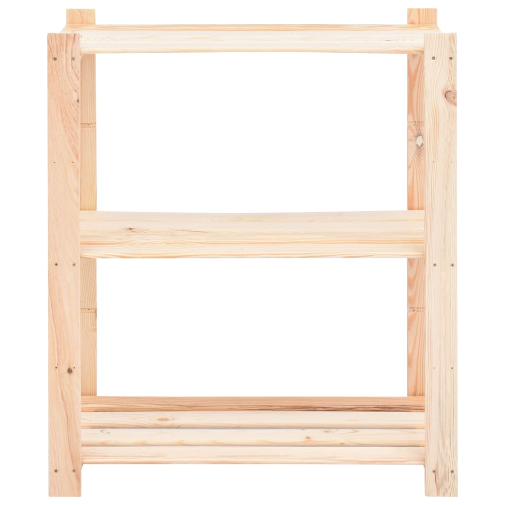 vidaXL Opbergrek 3-laags 80x38x90 cm massief grenenhout 150 kg