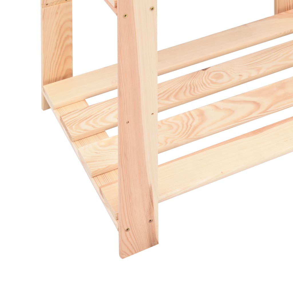 vidaXL Opbergrek 3-laags 80x38x90 cm massief grenenhout 150 kg