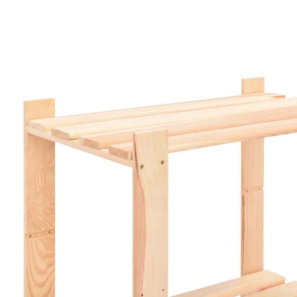 vidaXL Opbergrek 3-laags 60x38x90 cm massief grenenhout 150 kg