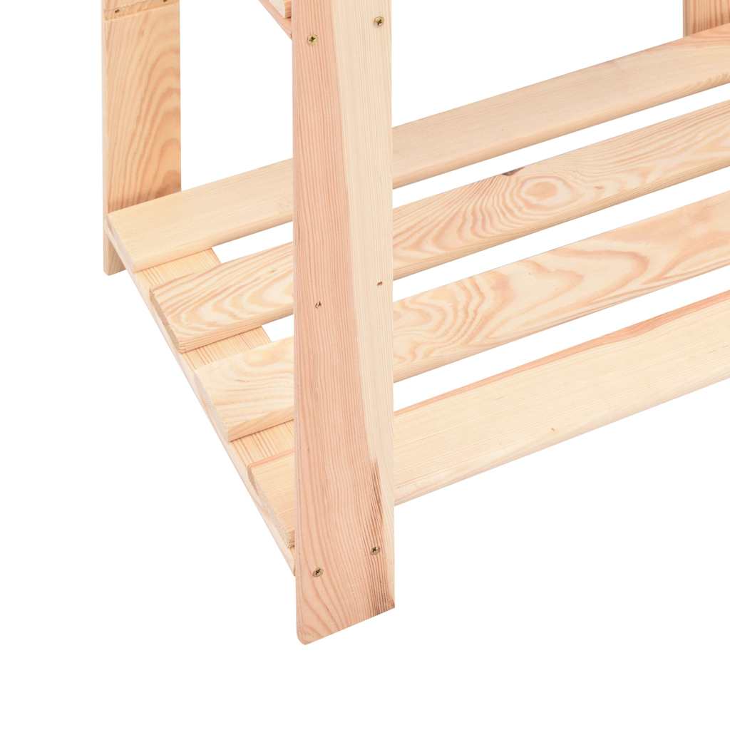 vidaXL Opbergrek 3-laags 60x38x90 cm massief grenenhout 150 kg