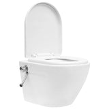 vidaXL Rimless Wall-Mounted Toilet with Bidet Function Ceramic White