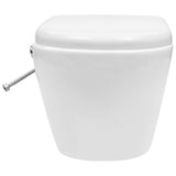 vidaXL Rimless Wall-Mounted Toilet with Bidet Function Ceramic White