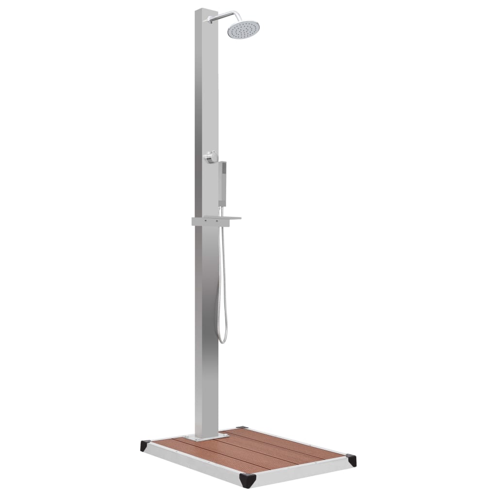 vidaXL Outdoor Shower with Tray HKC Stainless Steel