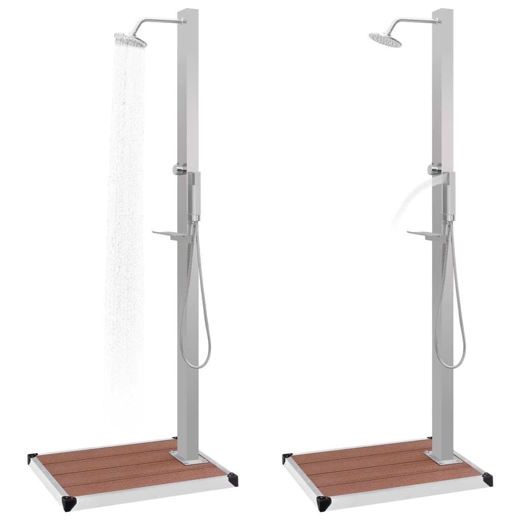 vidaXL Outdoor Shower with Tray HKC Stainless Steel