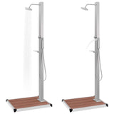 vidaXL Outdoor Shower with Tray HKC Stainless Steel