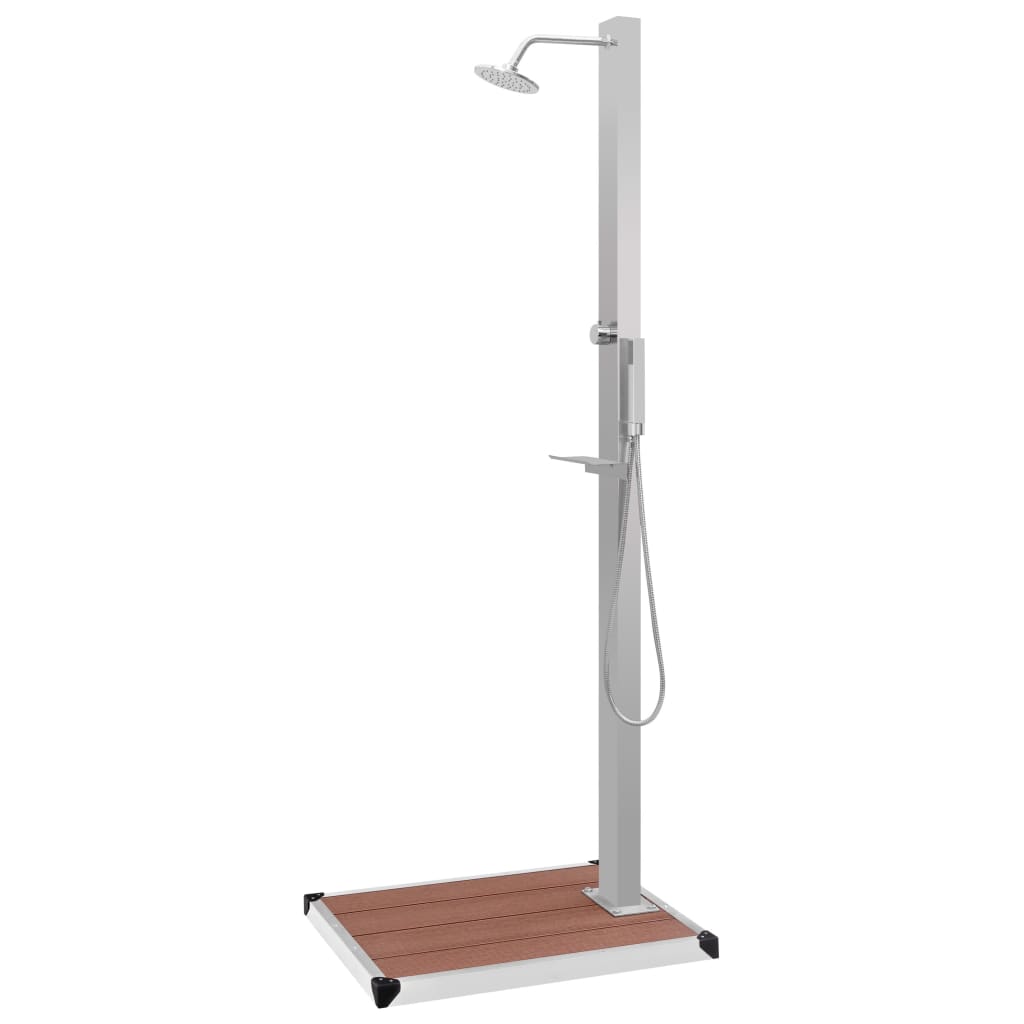 vidaXL Outdoor Shower with Tray HKC Stainless Steel