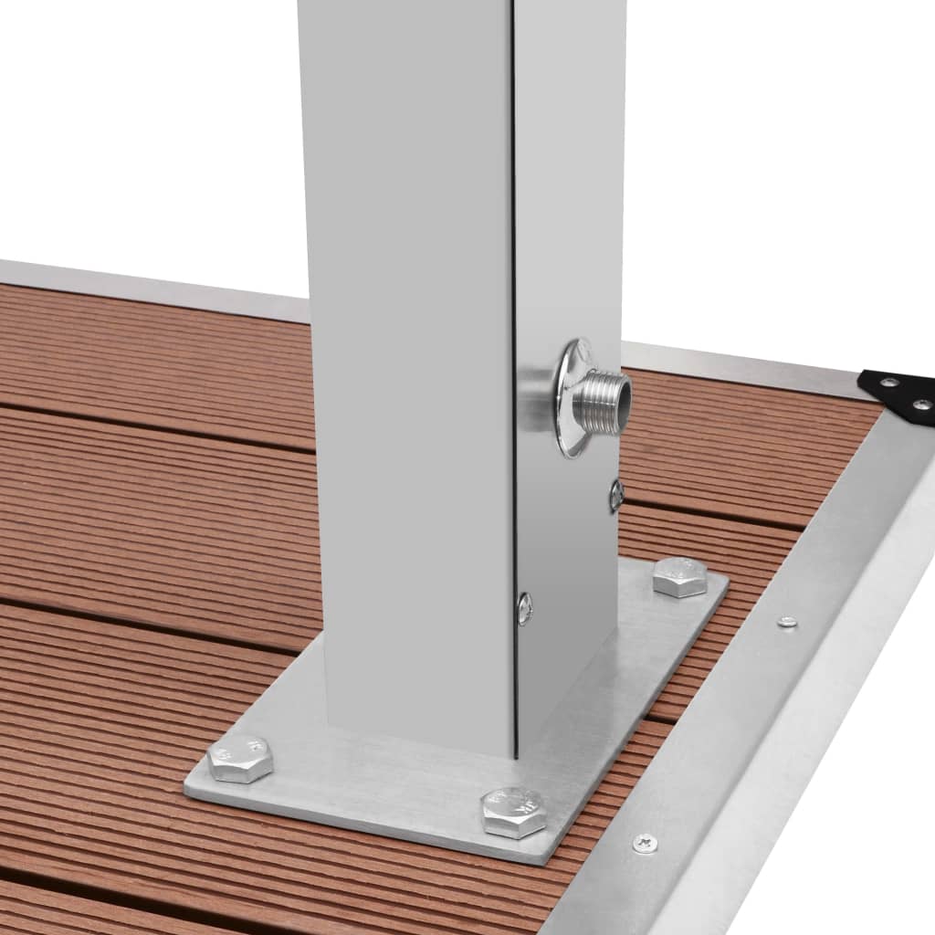 vidaXL Outdoor Shower with Tray HKC Stainless Steel