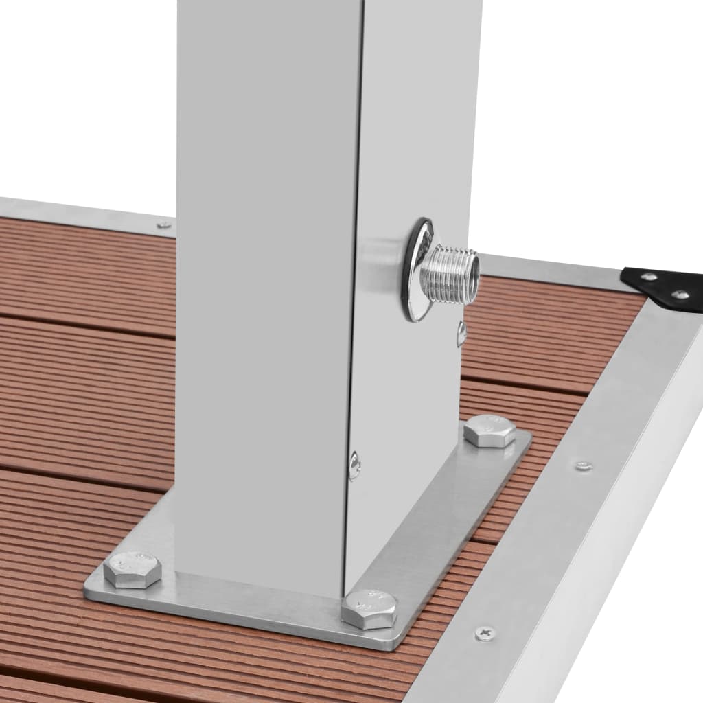 vidaXL Outdoor Shower with Tray HKC Stainless Steel