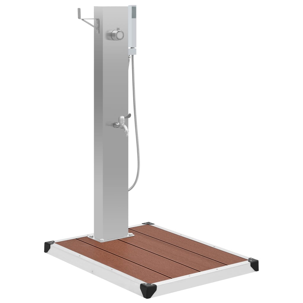 vidaXL Outdoor Shower with Tray HKC Stainless Steel