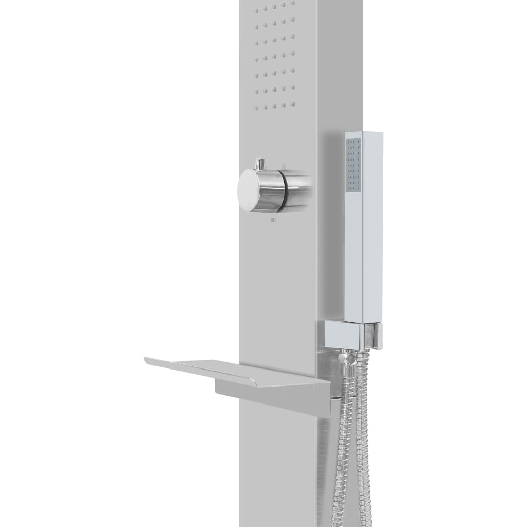 vidaXL Outdoor Shower with Tray HKC Stainless Steel