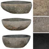 vidaXL Oval Wash Basin (29-38)x(24-31) cm River Stone