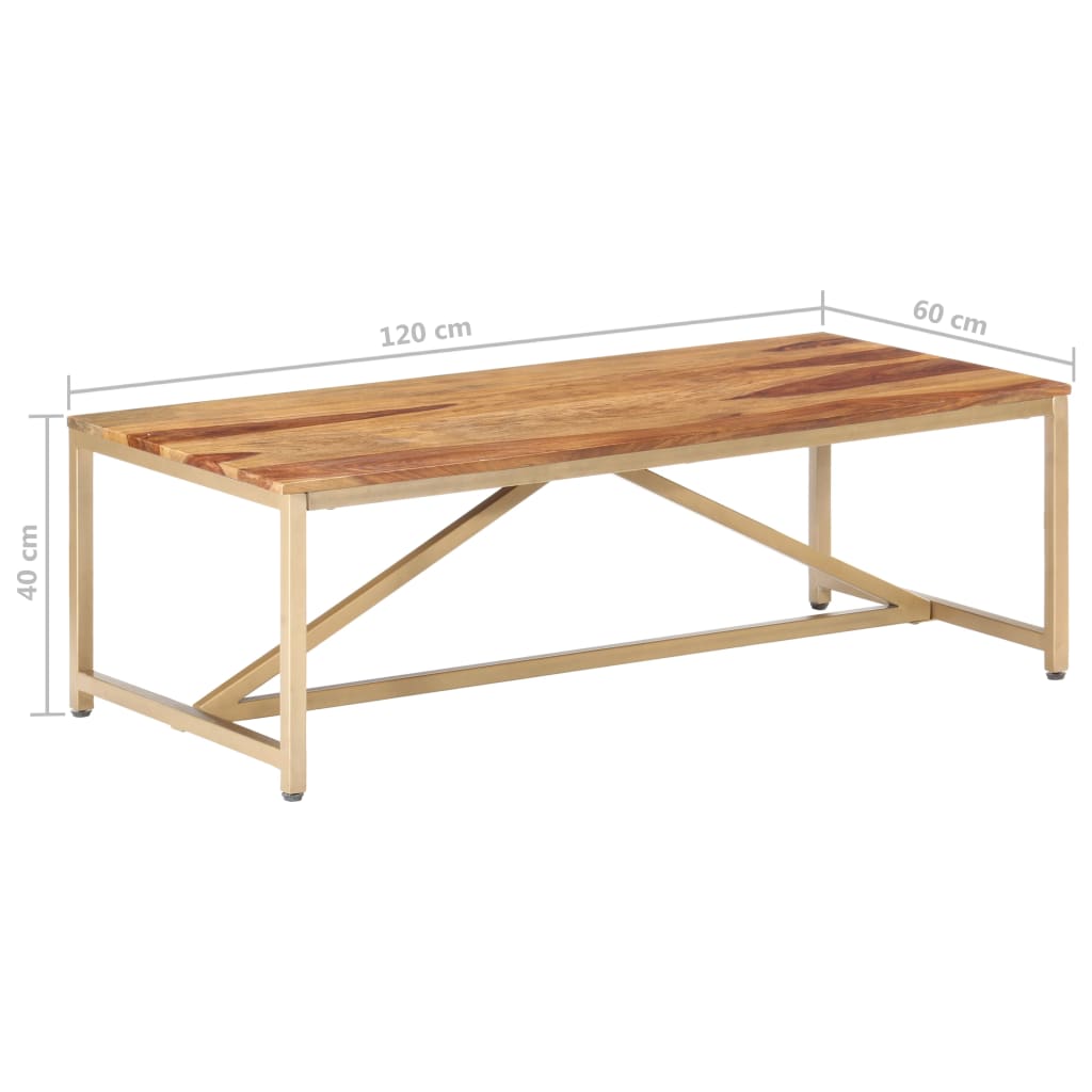 vidaXL Salontafel 120x60x40 cm massief hout