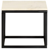 vidaXL Salontafel 40x40x35 cm echt steen met marmeren textuur wit