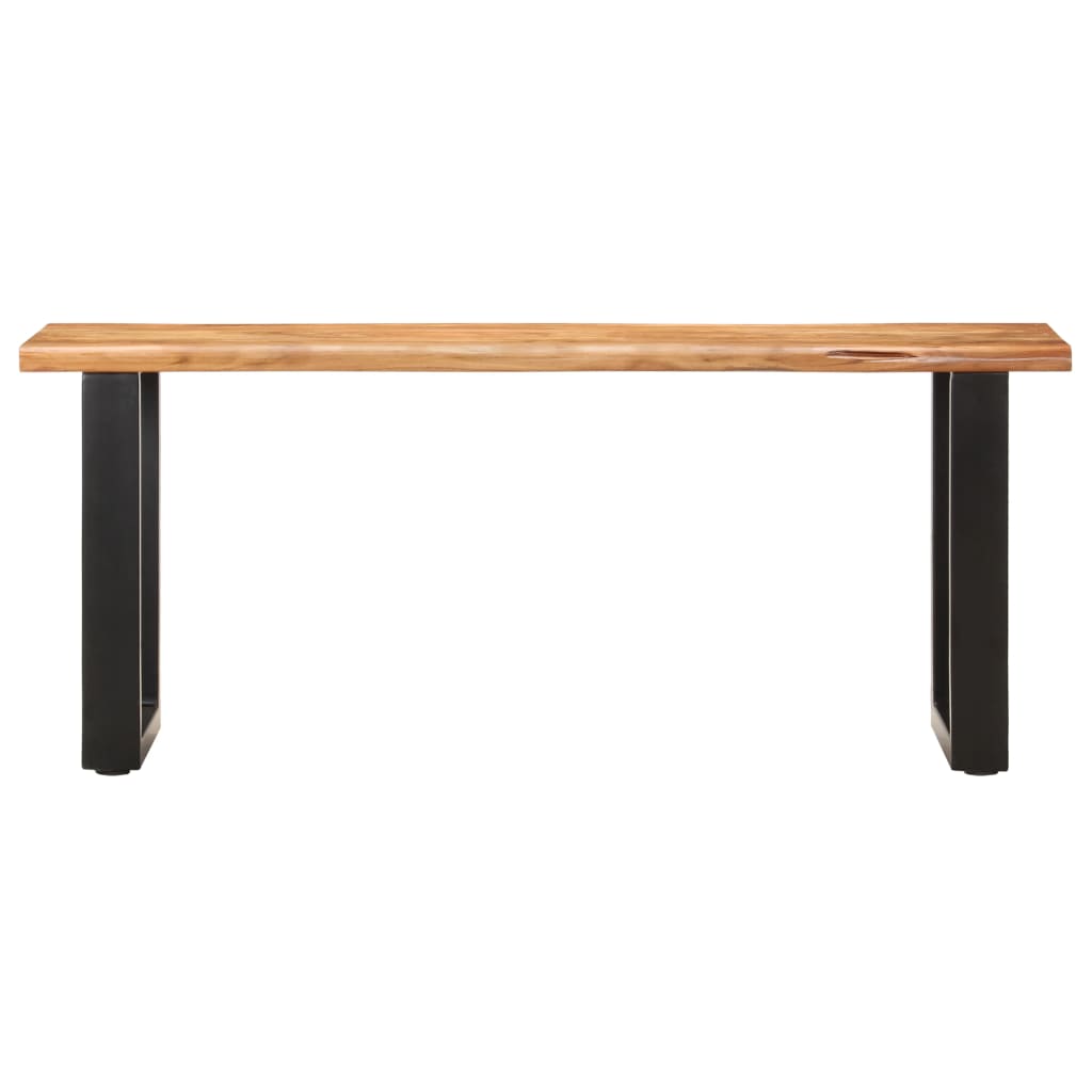 vidaXL Tree Trunk Bench 110 cm Solid Acacia Wood and Steel