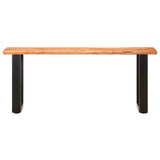 vidaXL Tree Trunk Bench 110 cm Solid Acacia Wood and Steel