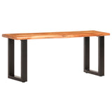 vidaXL Tree Trunk Bench 110 cm Solid Acacia Wood and Steel
