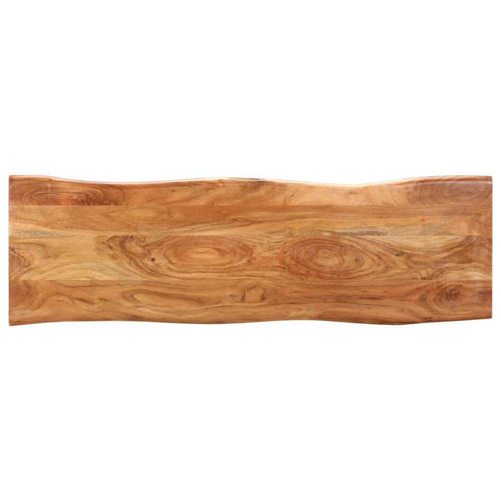 vidaXL Tree Trunk Bench 110 cm Solid Acacia Wood and Steel