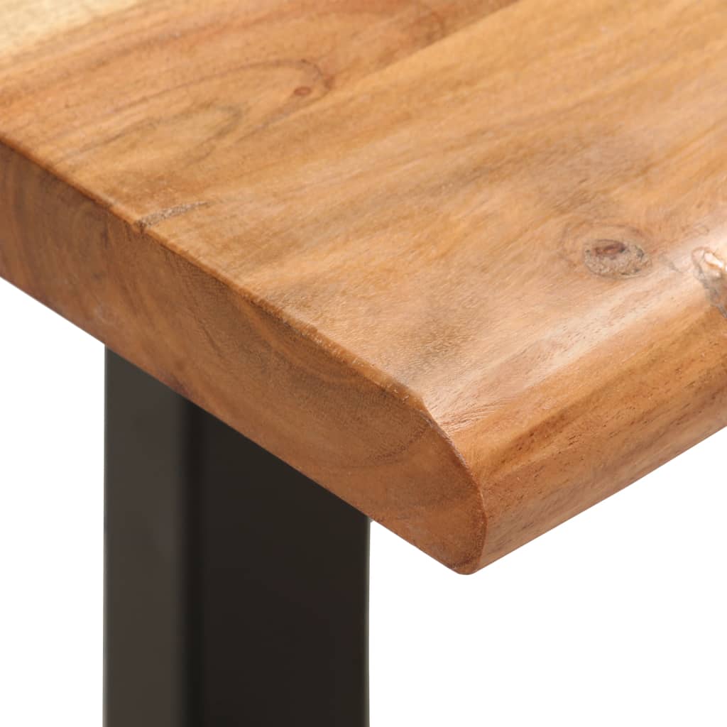 vidaXL Tree Trunk Bench 110 cm Solid Acacia Wood and Steel