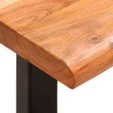 vidaXL Tree Trunk Bench 110 cm Solid Acacia Wood and Steel