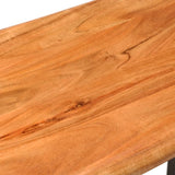 vidaXL Tree Trunk Bench 110 cm Solid Acacia Wood and Steel