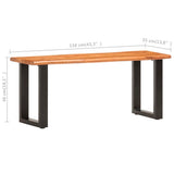 vidaXL Tree Trunk Bench 110 cm Solid Acacia Wood and Steel