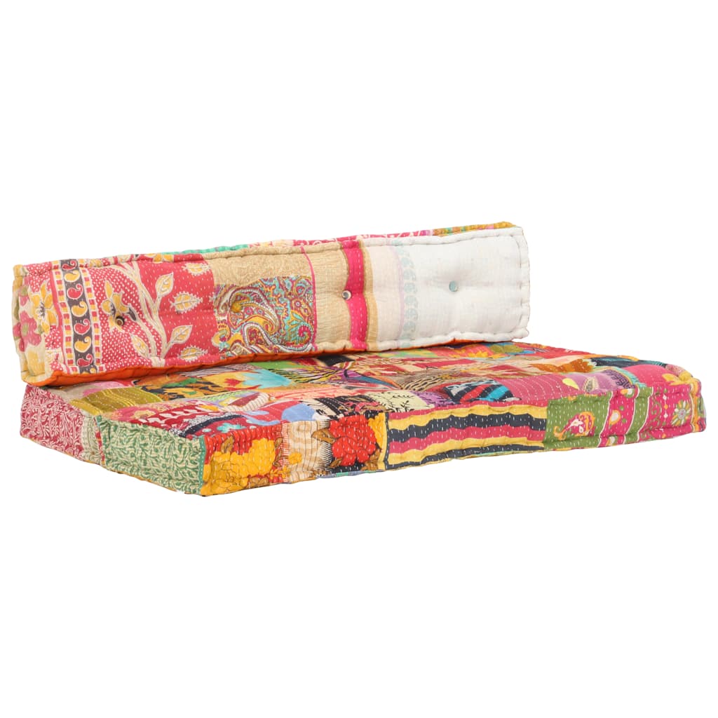 vidaXL Pallet Sofa Cushion Fabric Patchwork Multicolour