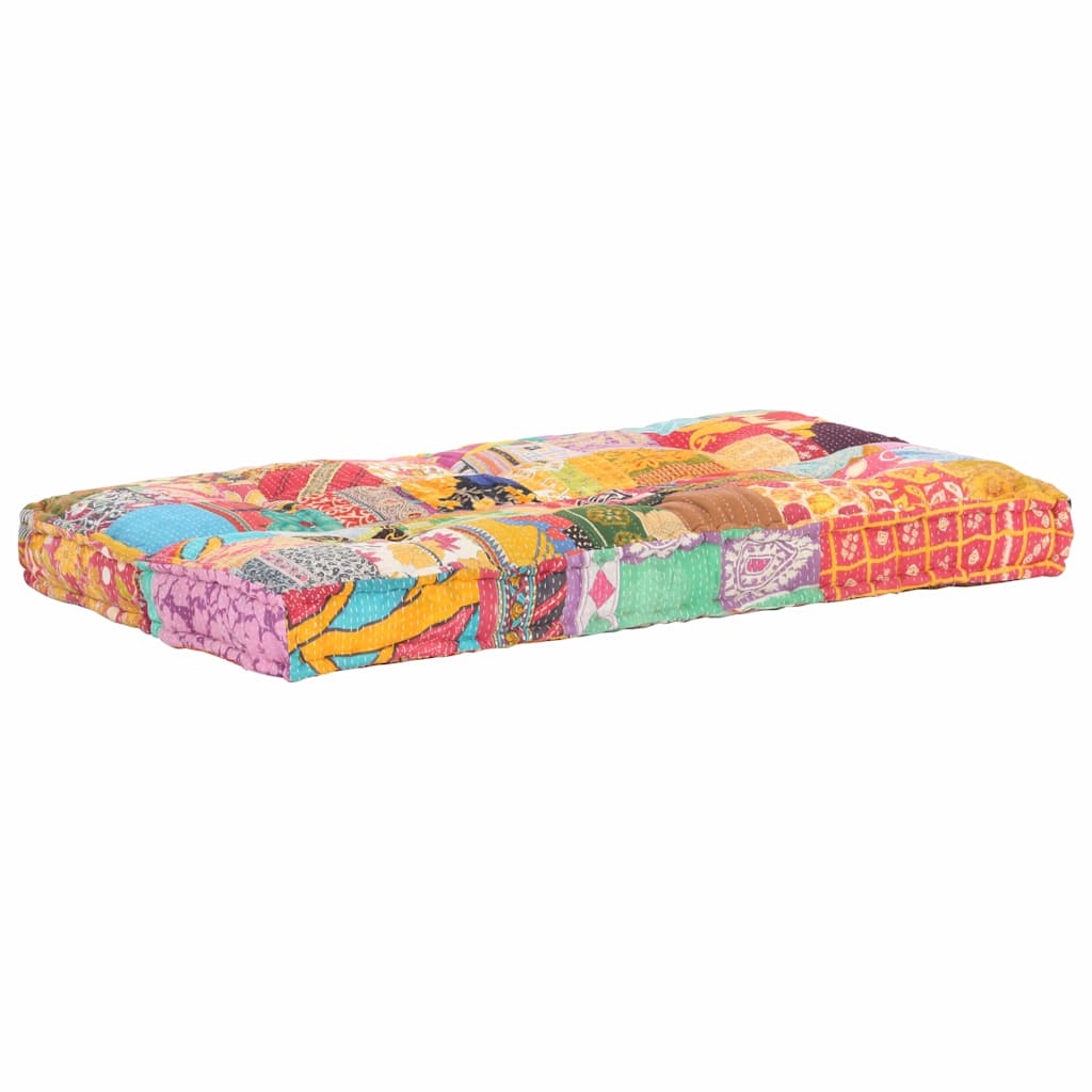vidaXL Pallet Sofa Cushion Fabric Patchwork Multicolour