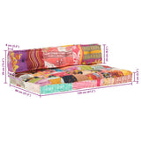 vidaXL Pallet Sofa Cushion Fabric Patchwork Multicolour