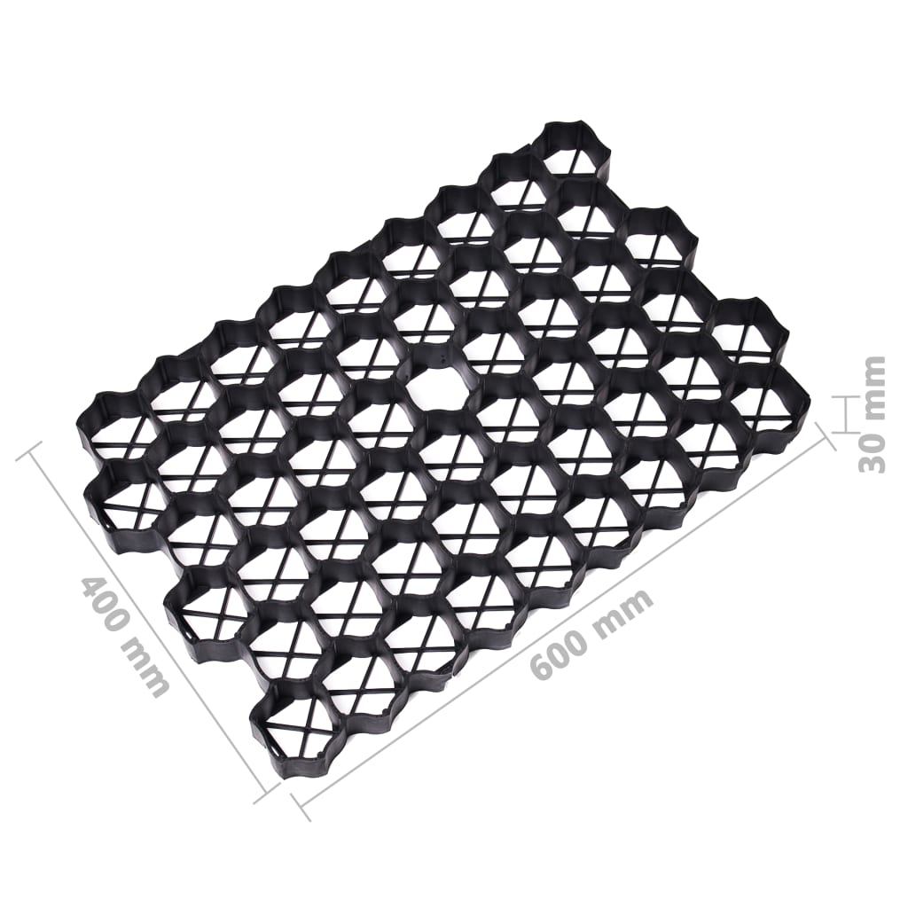vidaXL Grass Grids 16 pcs 60x40x3 cm plastic green