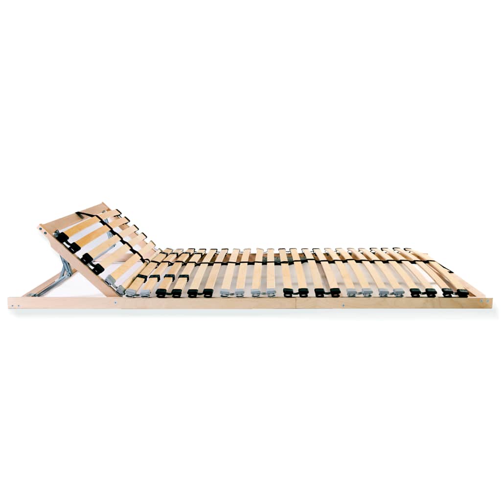 vidaXL Slatted bed base 2 pcs with 28 slats 7 zones 70x200 cm
