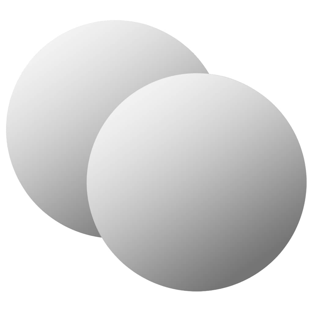 vidaXL Wall Mirrors 2 pcs round 40 cm glass