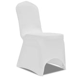 vidaXL Chair covers stretch 18 pcs white