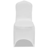 vidaXL Chair covers stretch 18 pcs white