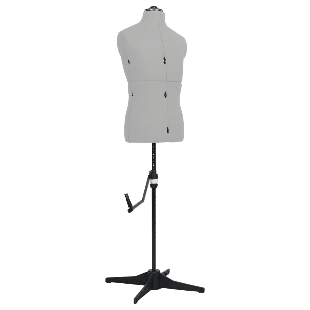 vidaXL Mannequin Adjustable Male Size 37-45 Grey