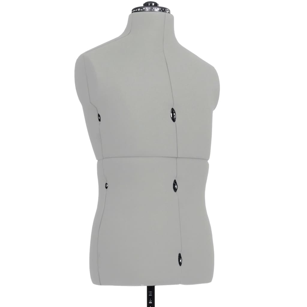 vidaXL Mannequin Adjustable Male Size 37-45 Grey