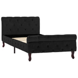 vidaXL Bed Frame velvet black 90x200 cm