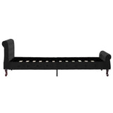 vidaXL Bed Frame velvet black 90x200 cm