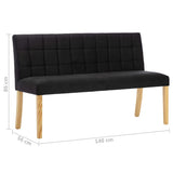vidaXL Bench 140 cm velvet black
