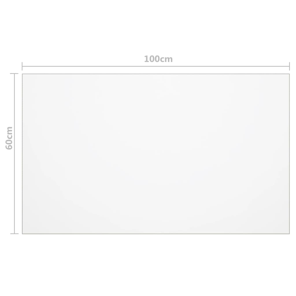 vidaXL Tafelbeschermer 100x60 cm 1,6 mm PVC transparant