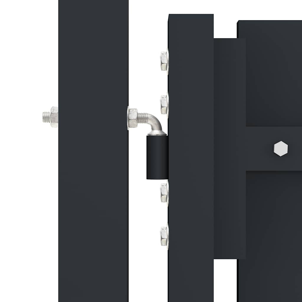 vidaXL Double Gate with Door Steel 300x75 cm Anthracite