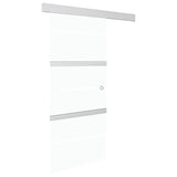 vidaXL Sliding Door 90x212 cm Toughened Glass and Aluminium Silver-coloured