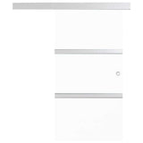 vidaXL Sliding Door 90x212 cm Toughened Glass and Aluminium Silver-coloured
