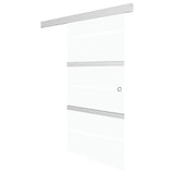 vidaXL Sliding Door 76x212 cm ESG Glass and Aluminium Silver