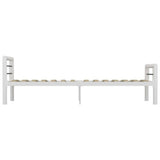 vidaXL Metal Bed Frame White and Black 90x200 cm