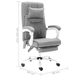 vidaXL Office Massage Chair Fabric Grey