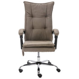 vidaXL Kantoormassagestoel stof taupe