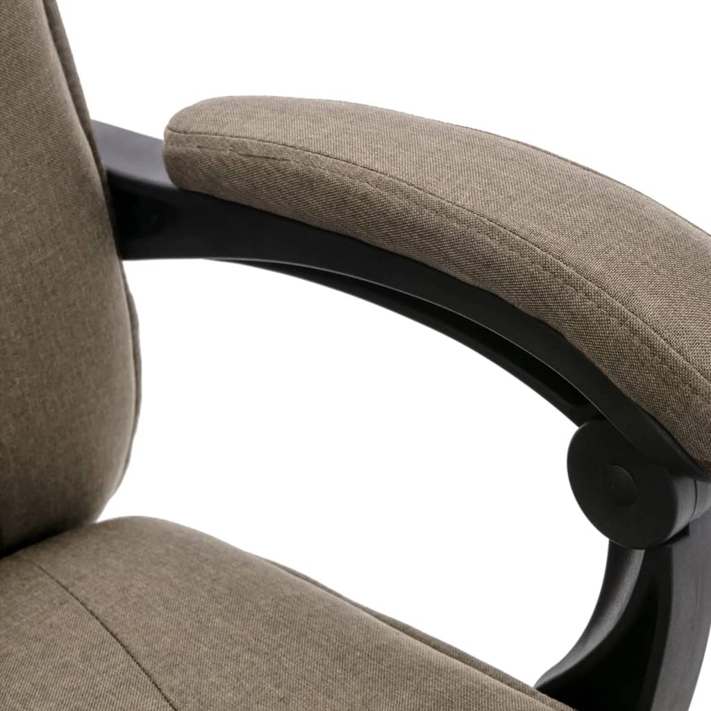 vidaXL Kantoormassagestoel stof taupe