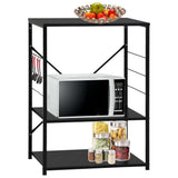 vidaXL Microwave Cabinet 60x39.6x79.5 cm Engineered Wood Black