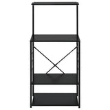 vidaXL Microwave Cabinet 60x39.6x123 cm Engineered Wood Black